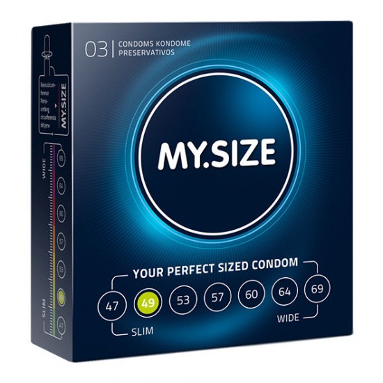 MY SIZE NATURAL CONDOM LATEX 49MM 3UDS